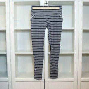 Athleta Pants Striped Relay Tight Back Zipper XS